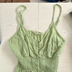 LA hearts lime green crop